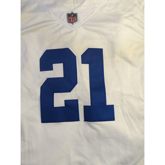 Official NFL Nike Ezekiel Elliott Home Jersey (White/Blue) Dallas Cowboys 21 - Picture 3 of 8